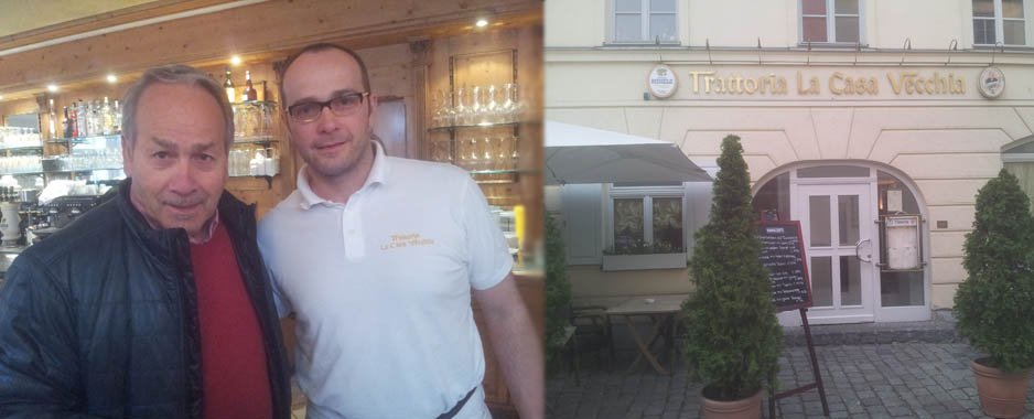 Attilio e il figlio Gerardo alla Trattoria Casa Vecchia
